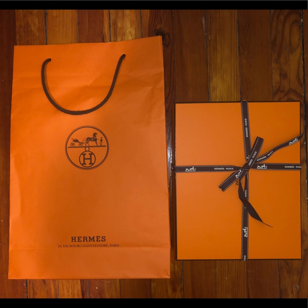 HERMES Shopping Bag, Box and Ribbon